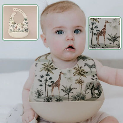 bavoir bebe ultra absorbant safari creme